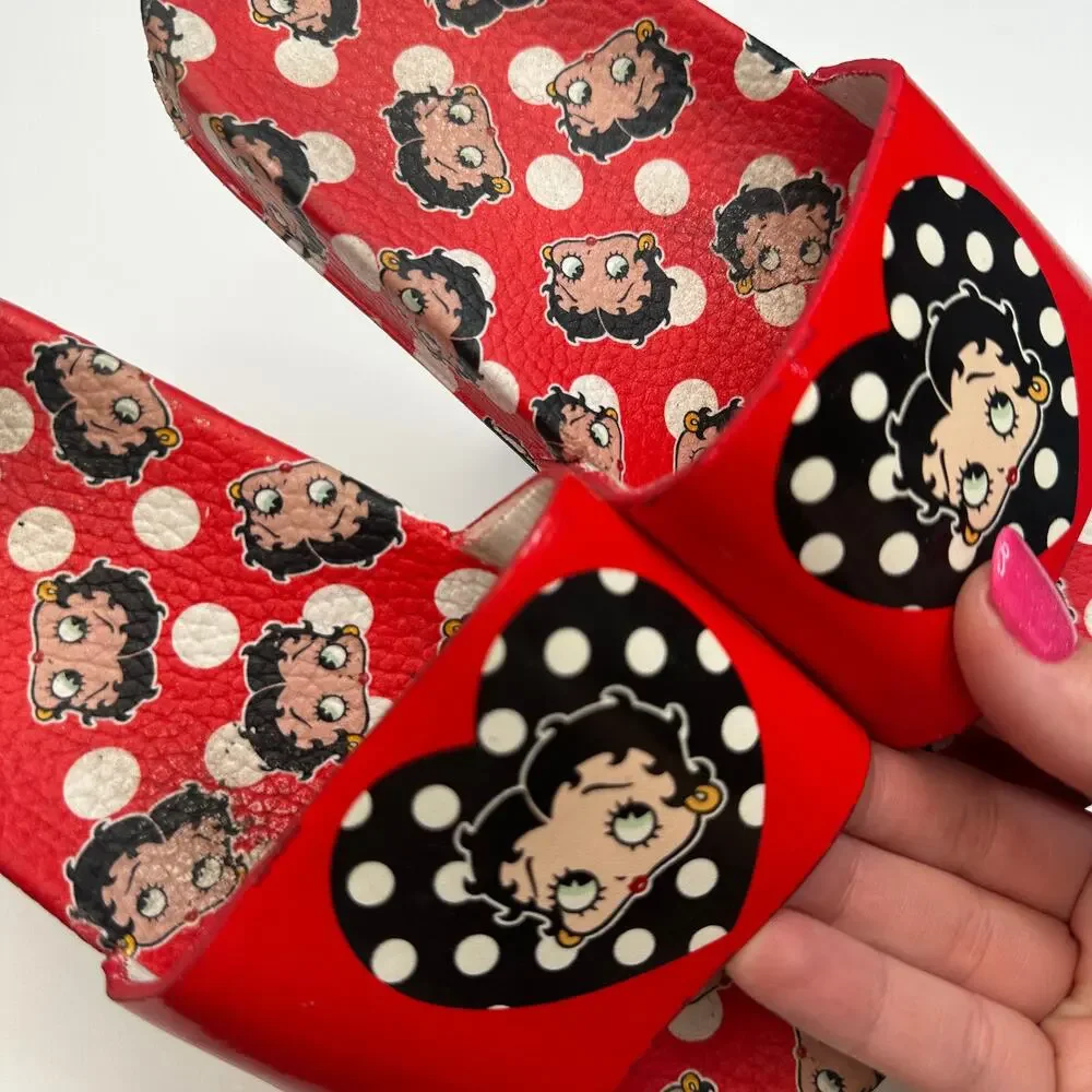 Betty Boop Red Polka Dot Slides